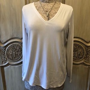 White Long Sleeve Tee | Eileen Fisher | Medium
